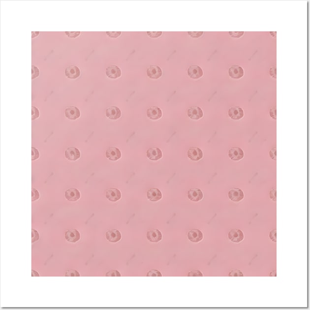 Pink Lines and Circles Pattern v2 Wall Art by JapKo